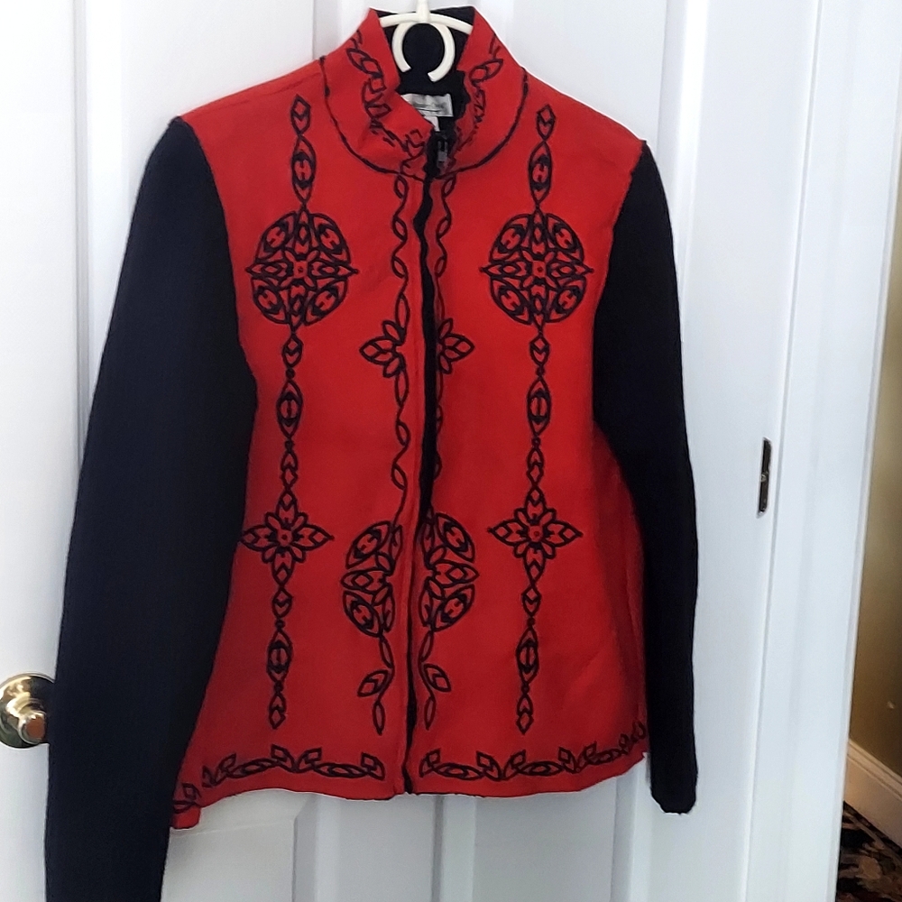 NWT Coldwater Creek Faux Suede Sweater/Jacket